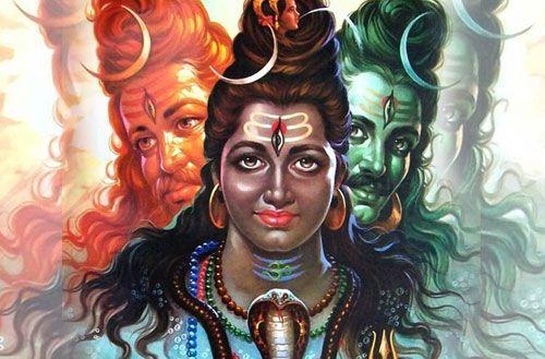 Brahma Vishnu Mahesh Trinity Gods 3D Photo